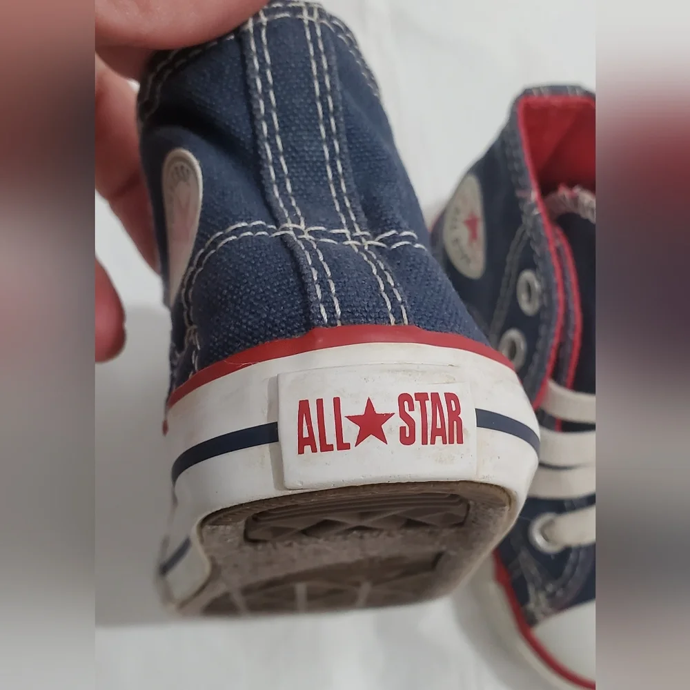 Converse All Star Kids High-Top Sneakers - Blue Red And Withe Sz‎ 5